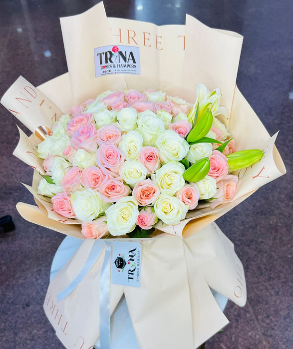 Peach White Bouquet