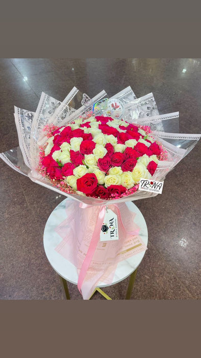 Luxurious Pink &amp; White Mixed Bouquet