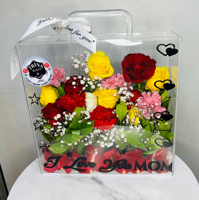 Mother’s Day Glass Bag Flowers