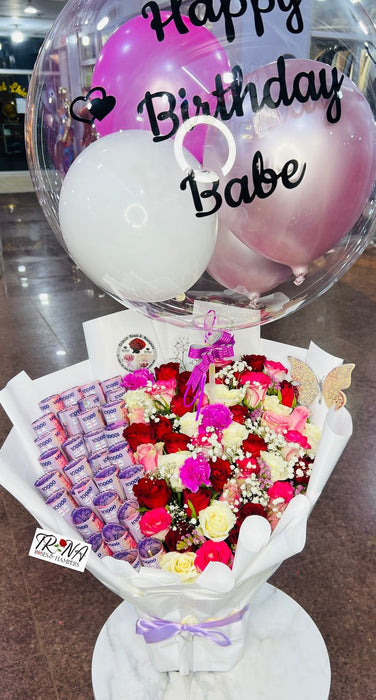 Money Bouquet + Balloons (UGX 300K Cash)