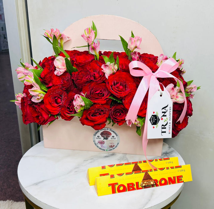 Birthday Box Flowers + Chocolates Hamper