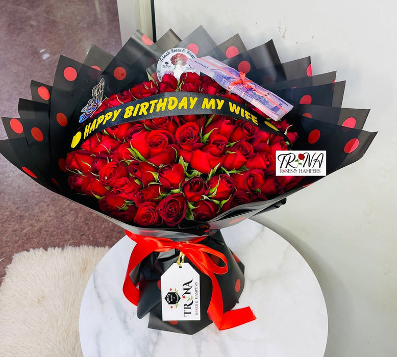 Elegant Money Bouquet – Includes UGX 400,000 Cash