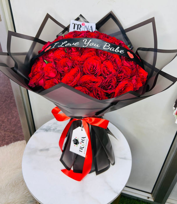 "I Love You Babe" Romantic Bouquet – Say It with Flowers