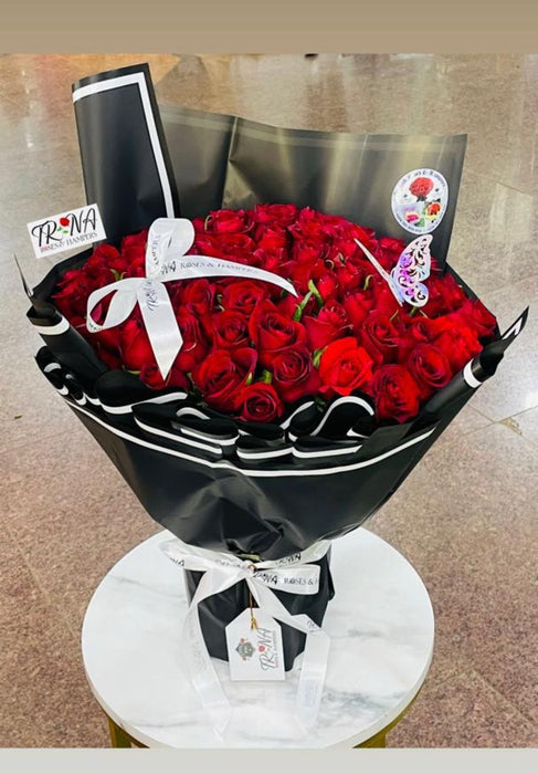 Bold Red Romance Bouquet