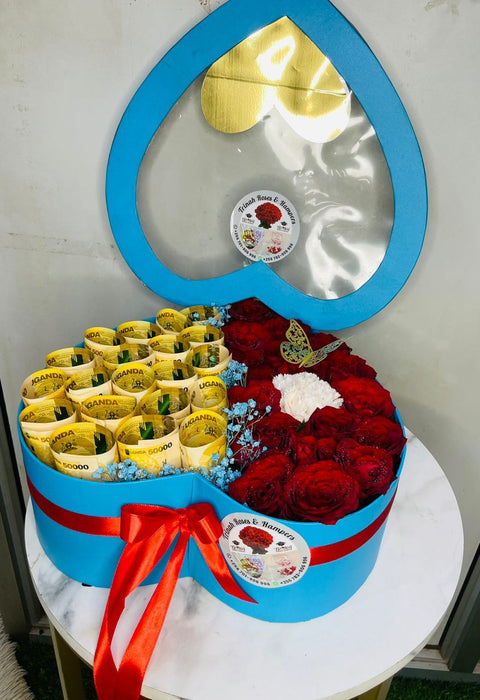 Money Box with Red Roses Includes UGX 500,000 cash