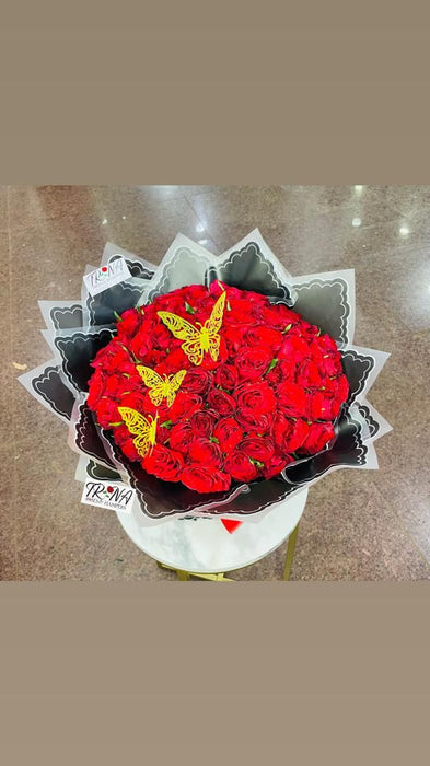 Red Butterflies – Enchanted Valentine’s Bouquet